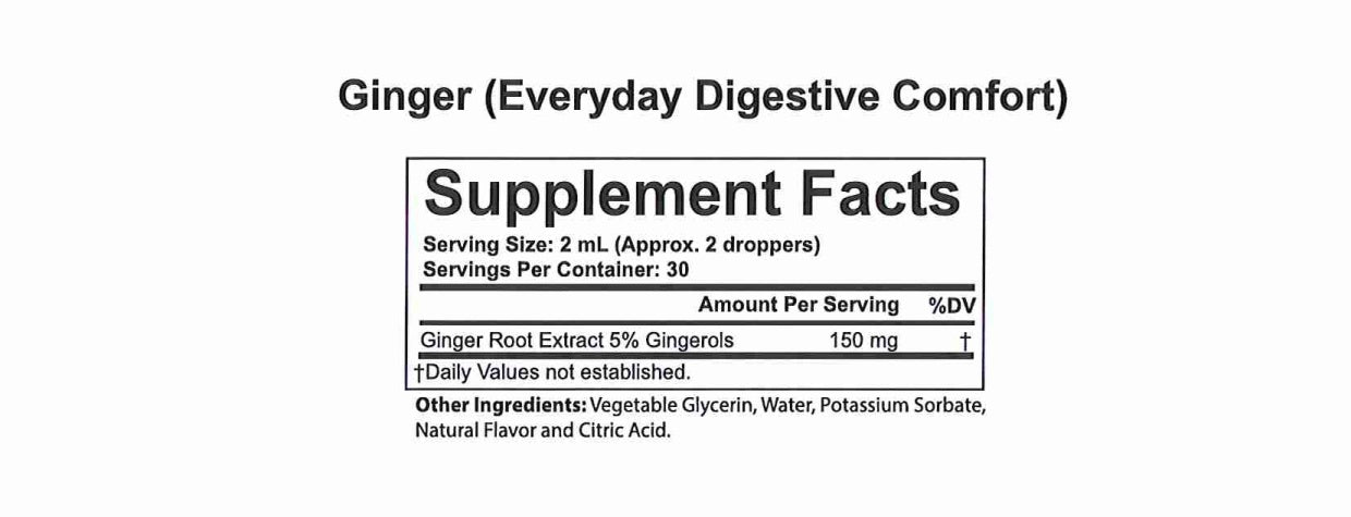 Ginger Root Micro-Dose Dropper — Daily Support (150 mg)